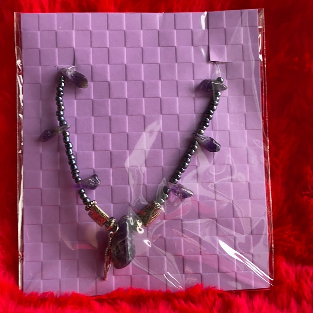 Amethyst necklace.